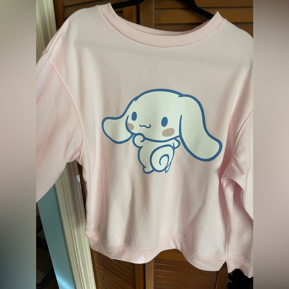 Sanrio Cinnamoroll Graphic Pink Crewneck Sweatshirt/Sweater Size XL NWOT